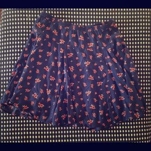 Old Navy Floral Print Pleated Skirt Size Medium
